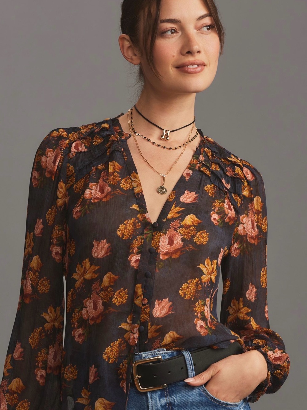 PAIGE Georgiana Silk Blouse